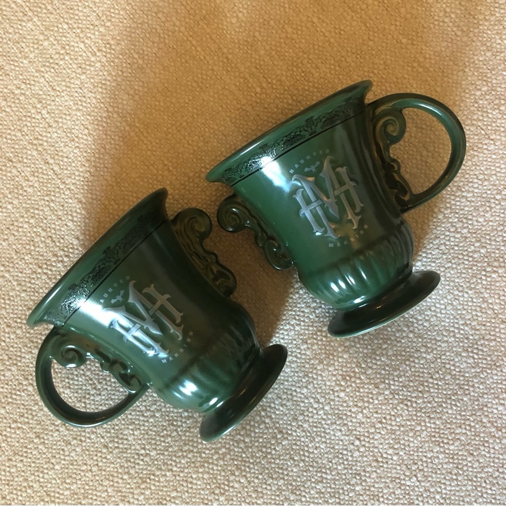 DISNEY PARKS Haunted Mansion Urn Mug 12 oz ~ PAIR ~ NWT! TWO NEW MUGS!!!